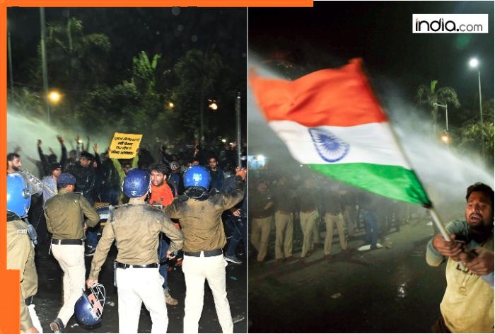 BPSC protest: Police use water cannons, lathi-charge against protesters in Patna; Prashant Kishore, others booked for…